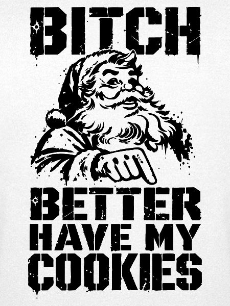 Lustiger Weihnachtsspruch mit Santa
