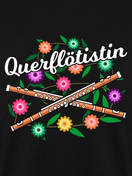 Querflötistin Querflöte Blumen Querflötenspielerin