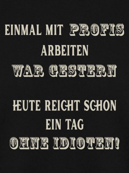 Einmal mit Profis arbeiten