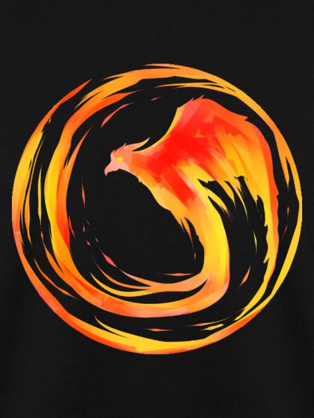 Phönix Feuervogel im Feuerkreis