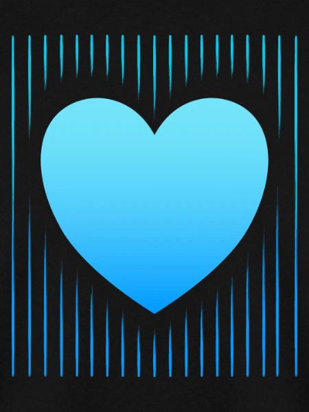 blaues Herz blaue Linien