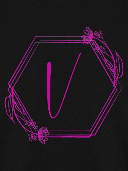 V Blüten Hexagon Design