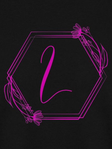 Monogramm L im Rosen-Rahmen