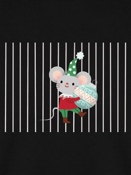 Fröhliche Maus mit Ornament