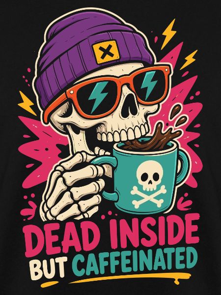 Kaffee-Totenkopf – Dead Inside But Caffeinated