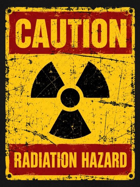 Strahlenwarnschild Radioaktiv - Nuklear - Caution