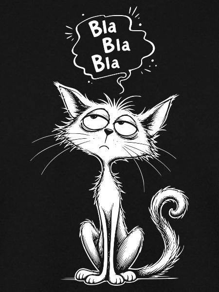 Bla Bla Katze Schnurrende Sprechblase