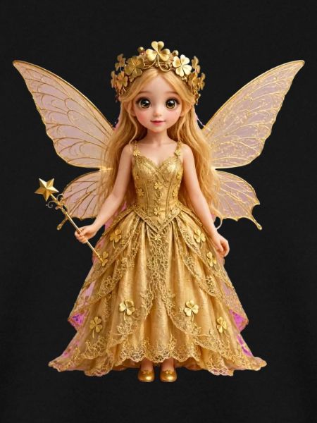 Goldene Feenprinzessin Glänzende Flügel