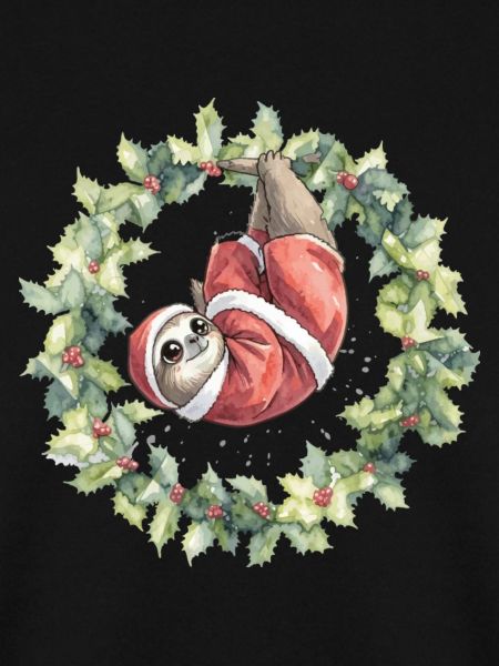 Weihnachts-Sloth im Kranz