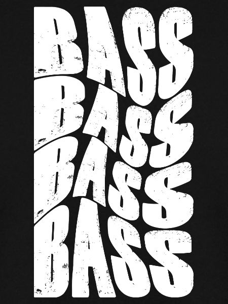 Fetter Bass-Typografie