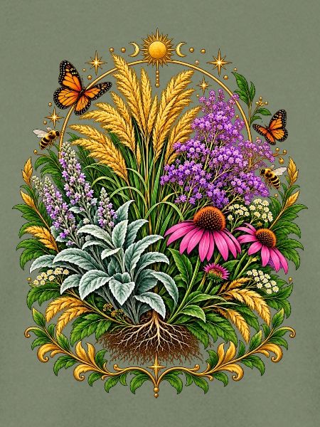 Wiesenkranz: Blumen, Schmetterlinge