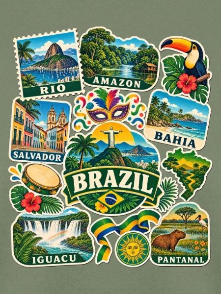 Brasilien Reisesticker