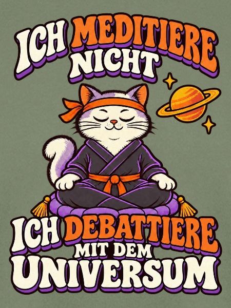 Yoga-Katze – Ich meditiere nicht