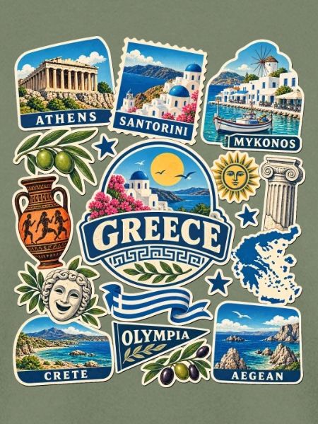 Griechenland Reisesticker