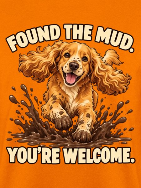Cocker Spaniel fand den Schlamm