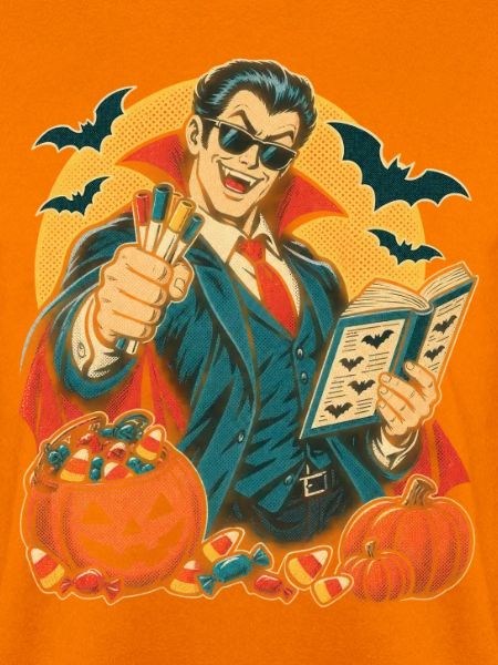 Halloween-Geist-Lehrer mit Whiteboard-Marker