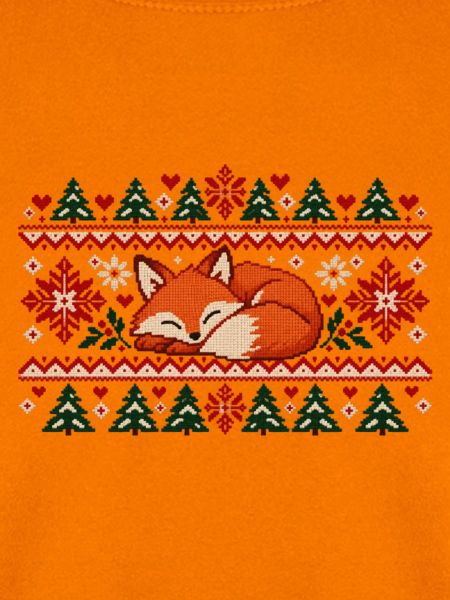 Schlafender Fuchs im Winterstrick