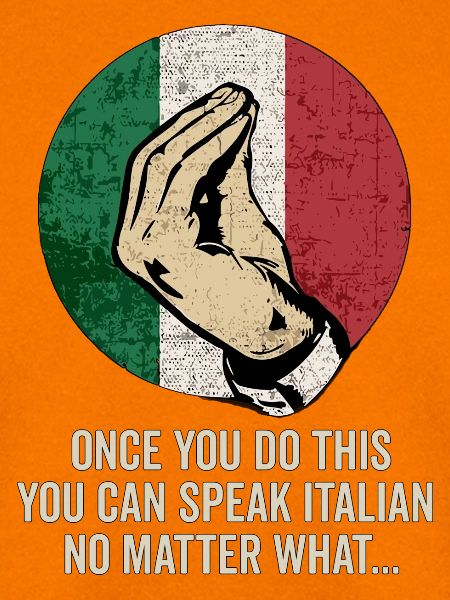 Italienisches Gebets-Meme-Tee