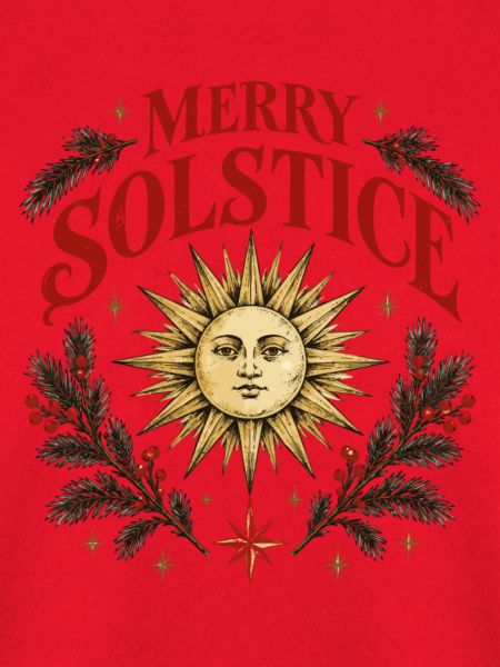 Fröhliche Sonnenwende Wintersonne Volksdesign