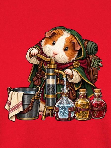 Meerschweinchen-Alchemist mit Zaubertränken