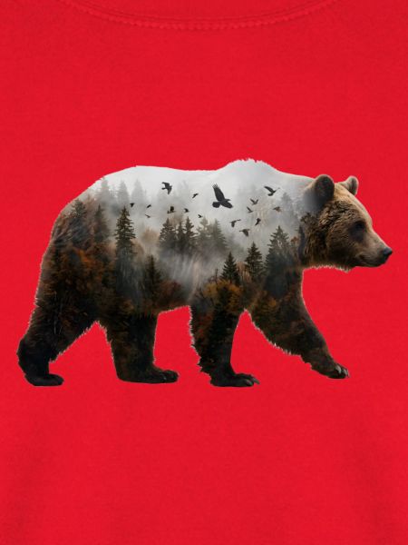 Bär mit Nebelwald