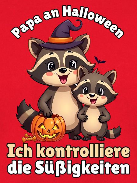 Papa an Halloween kontrolliert Süßigkeiten