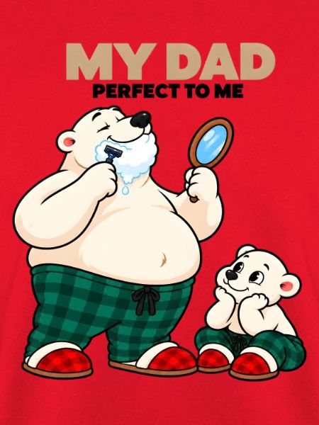 Perfekter Vater – lustiger Eisbär-Vater