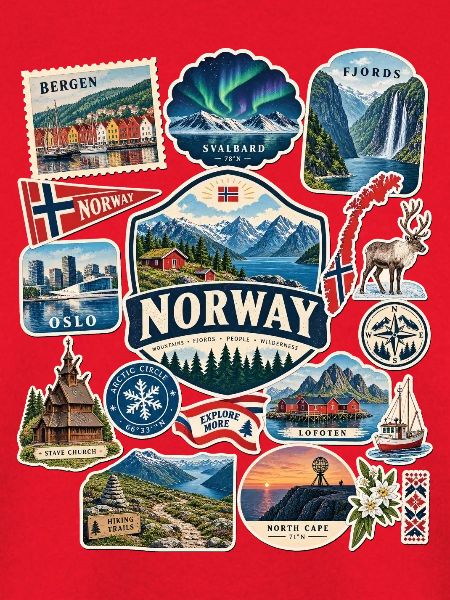 Norwegen Reisesticker