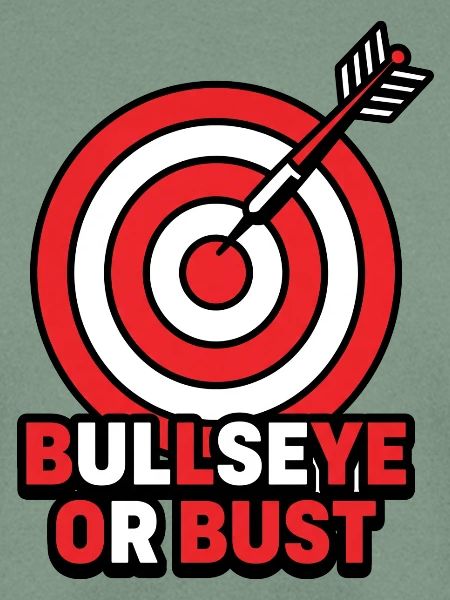 Bullseye oder Büste – Bogenschießdarts Zielabzeichen