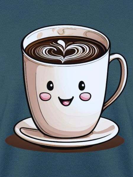 Lächelnde Tasse Kaffee