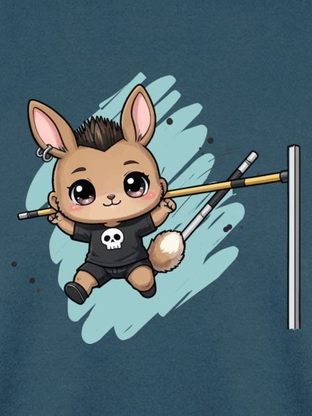 Punk-Kaninchen Sprungkunst