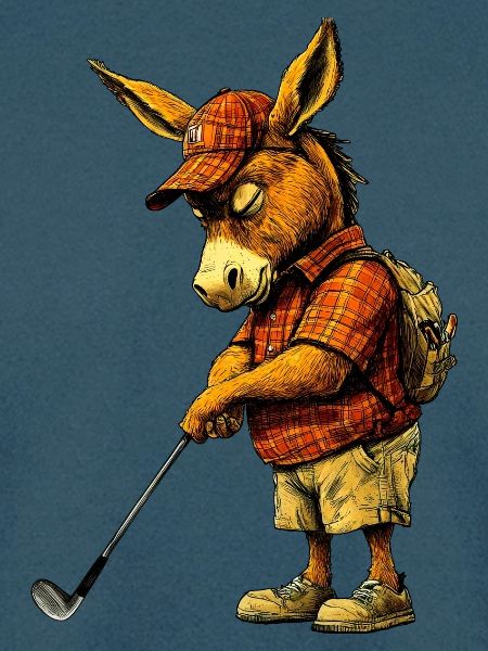 Esel Golfer / Golf Esel