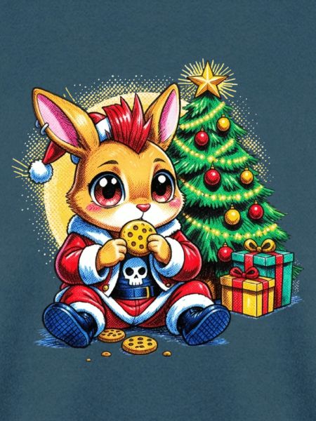Weihnachtsbunny mit Keksen