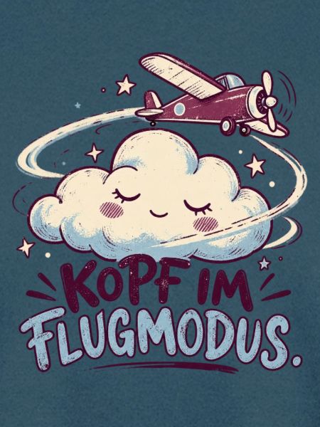 Kopf im Flugmodus Wolkenflug-Design