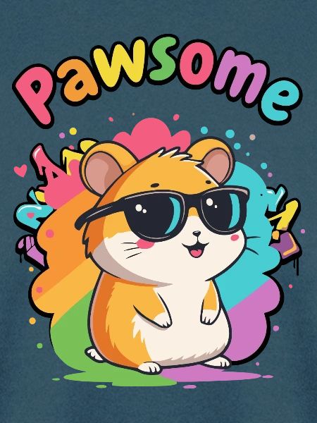 Hamster Pawsome Regenbogenbrille