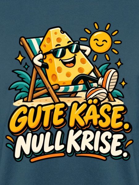 Käse am Strand: Sonnenspaß Spruch