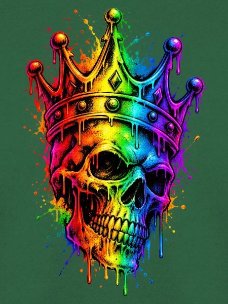 Königskrone Regenbogen Totenkopf