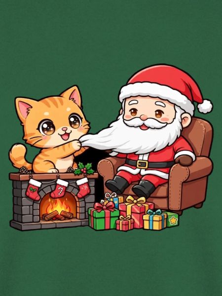CatChristmas: Weihnachtsmann am Kamin