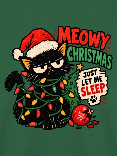 Eine Katze, die Weihnachten hasst