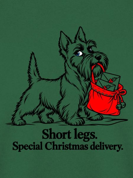 Scottish Terrier liefert Weihnachtsbriefe