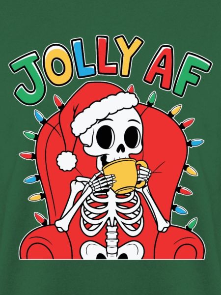 Jolly Af Skelett Mit Weihnachtsmütze