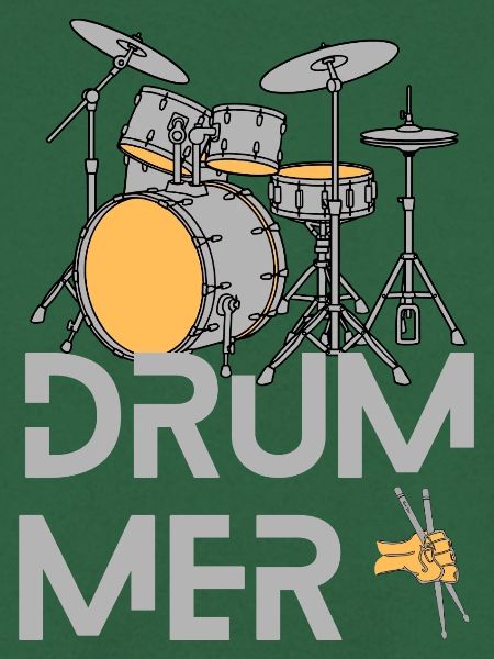 Drummer Schlagzeug Drumset Musikliebhaber Design