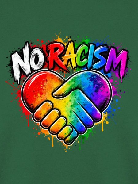NoRassismus Regenbogen Herz-Hand