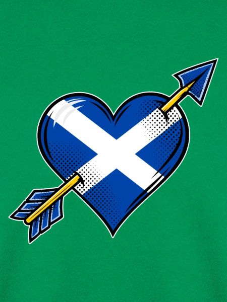 Schottland Flagge Herz mit Pfeil