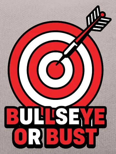 Bullseye oder Büste – Bogenschießdarts Zielabzeichen