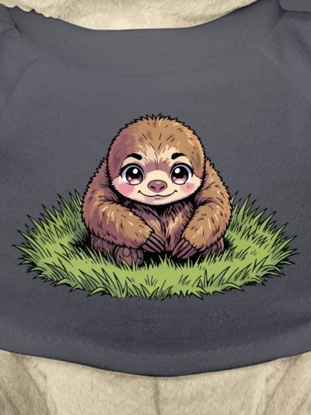 Fluffiger Faultier im Gras