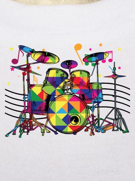 Geometrisch Neon-Drumset