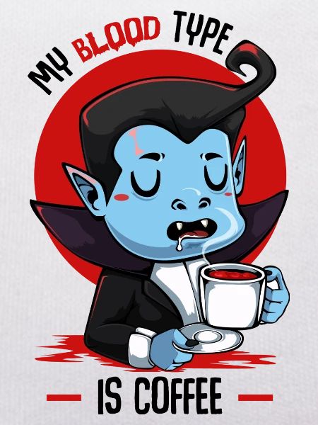 Blood Coffee Vampire Cartoon