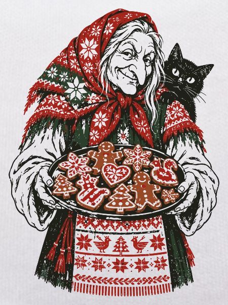 Weihnachts-Baba Yaga Lebkuchen-Design