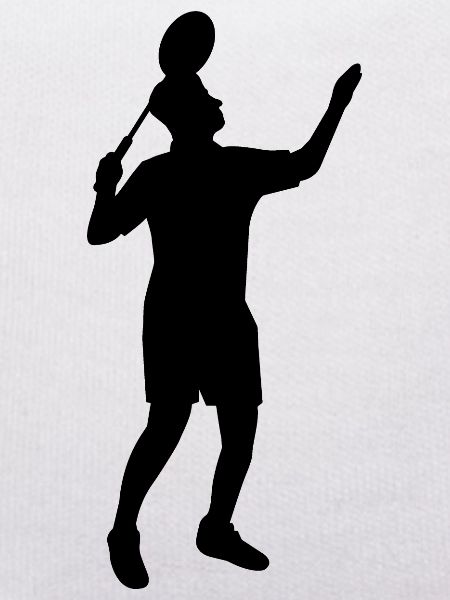 Badminton Spieler Silhouette
